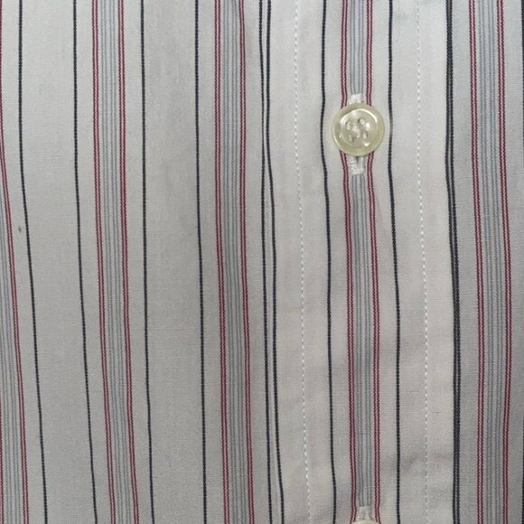 Vintage Burberrys Of London Classic Fit Striped Dress Shirt French Cuff - Picture 5 of 6